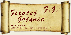 Filotej Gajanić vizit kartica
